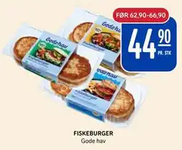 Rema 1000 FISKEBURGER, NOK 44.9 tilbud