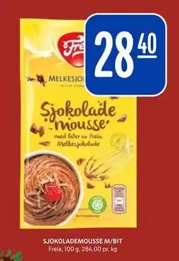 Rema 1000 SJOKOLADEMOUSSE M/BIT, NOK 28.4 tilbud