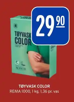 Rema 1000 TØYVASK COLOR, NOK 29.9 tilbud