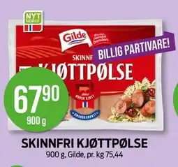 Kiwi SKINNFRI KJØTTPØLSE, NOK 67.9 tilbud