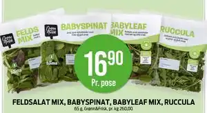 Kiwi FELDSALAT MIX, BABYSPINAT, BABYLEAF MIX, RUCCULA, NOK 16.9 tilbud