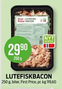 Kiwi LUTEFISKBACON, NOK 29.9 tilbud