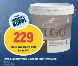 Obs Bygg Infra Signatur vegg 05/matt interiørmaling, NOK 369, Medlemspris tilbud