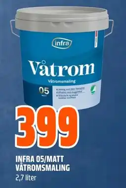 Obs Bygg INFRA 05/MATT VÅTROMSMALING, NOK 399 tilbud