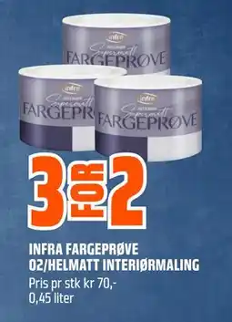 Obs Bygg INFRA FARGEPRØVE 02/HELMATT INTERIØRMALING tilbud