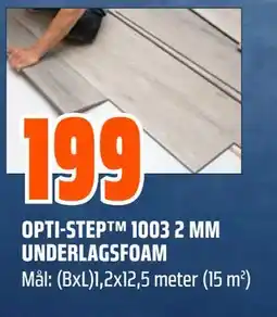 Obs Bygg OPTI-STEP 1003 2 MM UNDERLAGSFOAM, NOK 199 tilbud