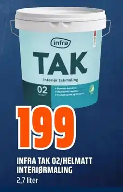 Obs Bygg INFRA TAK 02/HELMATT INTERIØRMALING, NOK 199 tilbud