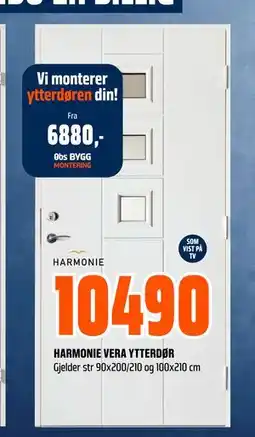 Obs Bygg HARMONIE VERA YTTERDØR, NOK 10490 tilbud