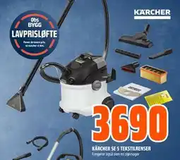 Obs Bygg KÄRCHER SE 5 TEKSTILRENSER, NOK 3690 tilbud