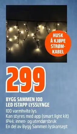 Obs Bygg BYGG SAMMEN 100 LED ISTAPP LYSSLYNGE, NOK 299 tilbud