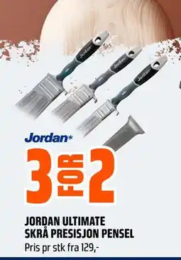 Obs Bygg JORDAN ULTIMATE SKRÅ PRESISJON PENSEL tilbud