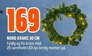 Obs Bygg NORD KRANS 30 CM, NOK 169 tilbud