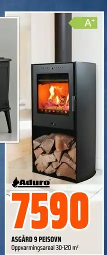 Obs Bygg ASGÅRD 9 PEISOVN, NOK 7590 tilbud