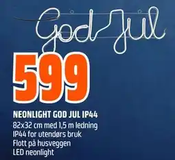Obs Bygg NEONLIGHT GOD JUL IP44, NOK 599 tilbud
