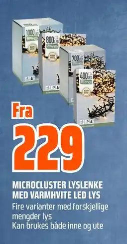 Obs Bygg MICROCLUSTER LYSLENKE MED VARMHVITE LED LYS tilbud