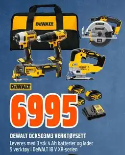 Obs Bygg DEWALT DCK503M 3 VERKTØYSETT, NOK 6995 tilbud