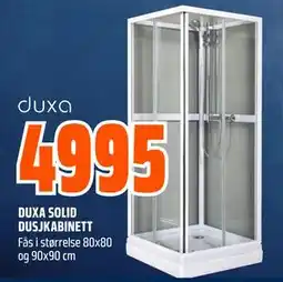 Obs Bygg DUXA SOLID DUSJKABINETT, NOK 4995 tilbud