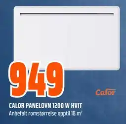 Obs Bygg CALOR PANELOVN 1200 W HVIT, NOK 949 tilbud