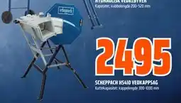 Obs Bygg SCHEPPACH HS410 VEDKAPPSAG, NOK 2495 tilbud