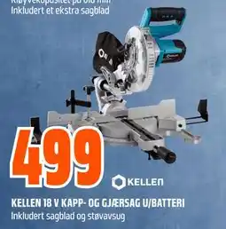 Obs Bygg KELLEN 18 V KAPP- OG GJÆRSAG U/BATTERI, NOK 499 tilbud