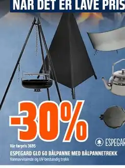 Obs Bygg ESPEGARD GLO 60 BÅLPANNE MED BÅLPANNETREKK tilbud