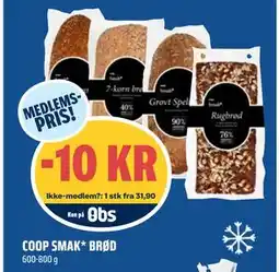 Coop Obs COOP SMAK* BRØD, NOK 31.9 tilbud
