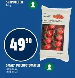 Coop Obs SMAK* PICCOLOTOMATER, NOK 49.9 tilbud