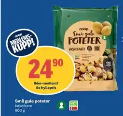 Coop Obs Små gule poteter, Medlemspris tilbud