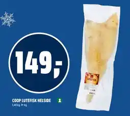 Coop Obs COOP LUTEFISK HELSIDE, NOK 149 tilbud