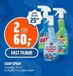 Coop Obs COOP SPRAY, NOK 60 tilbud