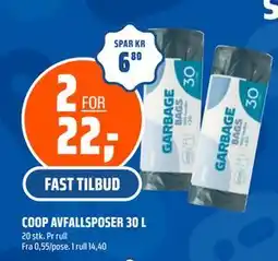 Coop Obs COOP AVFALLSPOSER 30 L, NOK 22 tilbud