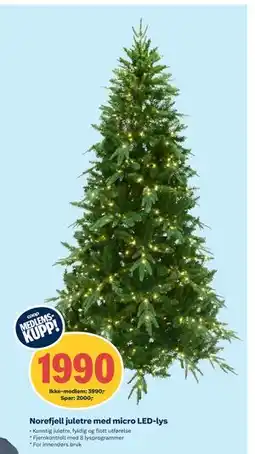 Coop Obs Norefjell juletre med micro LED-lys, NOK 3990, Medlemspris tilbud