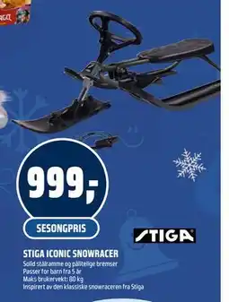 Coop Obs STIGA ICONIC SNOWRACER, NOK 9999 tilbud