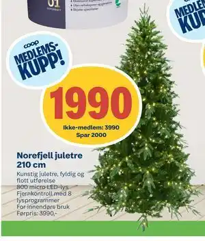 Coop Byggmix Norefjell juletre 210 cm, NOK 3990, Medlemspris tilbud