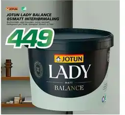 Coop Byggmix JOTUN LADY BALANCE 05/MATT INTERIØRMALING, NOK 449 tilbud