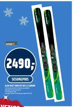 Coop Obs ELAN KICK TWIN-TIP SKI 4,5 JUNIOR, NOK 2490 tilbud