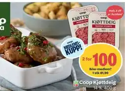 Coop Mega Coop Kjøttdeig, Medlemspris tilbud