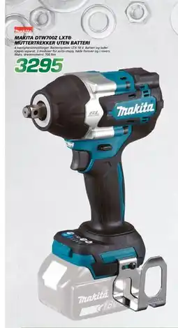 Coop Byggmix MAKITA DTW700Z LXT MUTTERTREKKER UTEN BATTERI, NOK 3295 tilbud