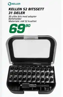 Coop Byggmix KELLEN S2 BITSSETT 31 DELER, NOK 69.9 tilbud