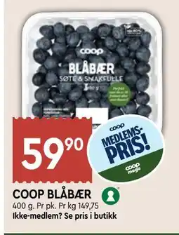 Coop Mega COOP BLÅBÆR, Medlemspris tilbud
