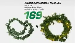 Coop Byggmix KRANS/GIRLANDER MED LYS, NOK 169 tilbud