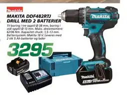 Coop Byggmix MAKITA DDF482RTJ DRILL MED 2 BATTERIER, NOK 3295 tilbud