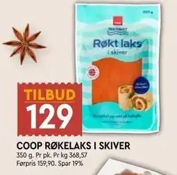 Coop Mega COOP RØKELAKS I SKIVER, NOK 129 tilbud