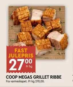Coop Mega COOP MEGAS GRILLET RIBBE, NOK 27 tilbud