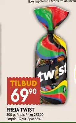 Coop Mega FREIA TWIST, NOK 69.9 tilbud