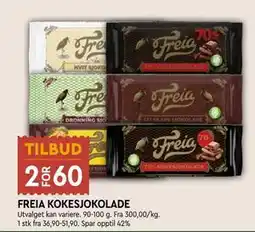 Coop Mega FREIA KOKESJOKOLADE, NOK 60 tilbud