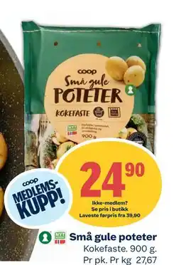 Coop Mega Små gule poteter, Medlemspris tilbud