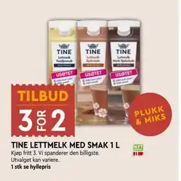 Coop Mega TINE LETTMELK MED SMAK 1 L tilbud