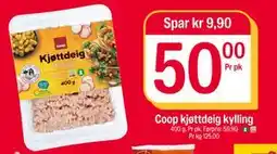 Coop Extra Coop kjøttdeig kylling, NOK 50 tilbud