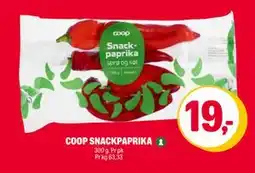 Coop Extra COOP SNACKPAPRIKA, NOK 19 tilbud
